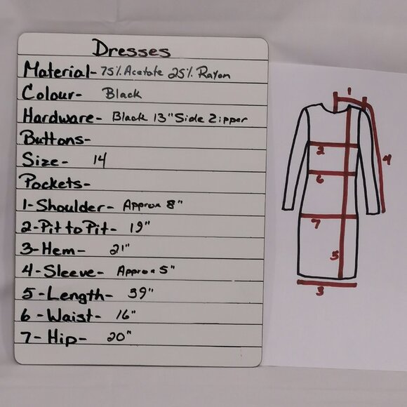 Cowl Neck Cocktail Dress Size 14 NWOT #111 - Picture 9 of 9